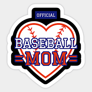 Baseball Mom Official Son Daughter Player Sticker